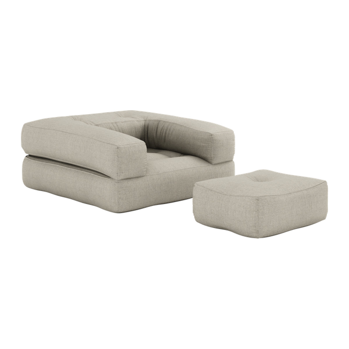 Karup Cube Armlehnenstuhl in Beige mit Stoffpolsterung und minimalistischem Design - Bild 1