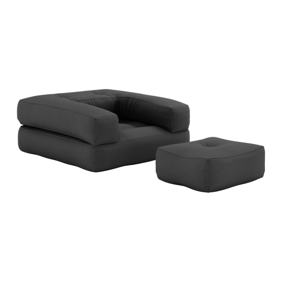 Karup Cube Armlehnenstuhl in Schwarz mit Polsterung und Stoffbezug im minimalistischen Design - Bild 1