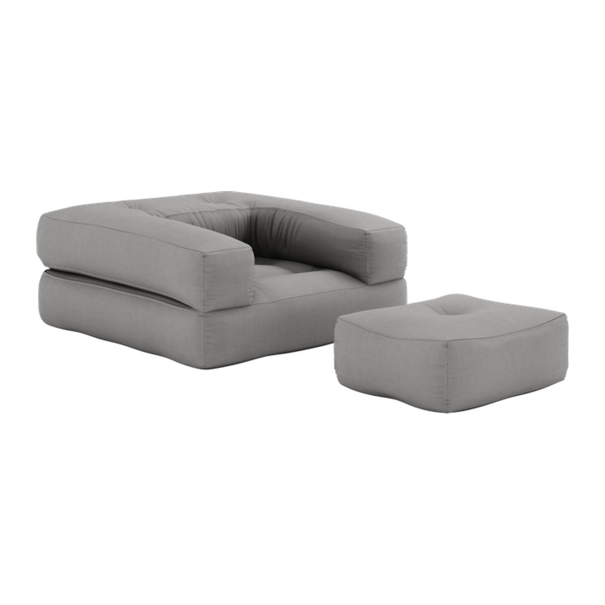 Karup Cube Sessel in Grau mit minimalistischem Stoffbezug und Polsterung - Bild 1