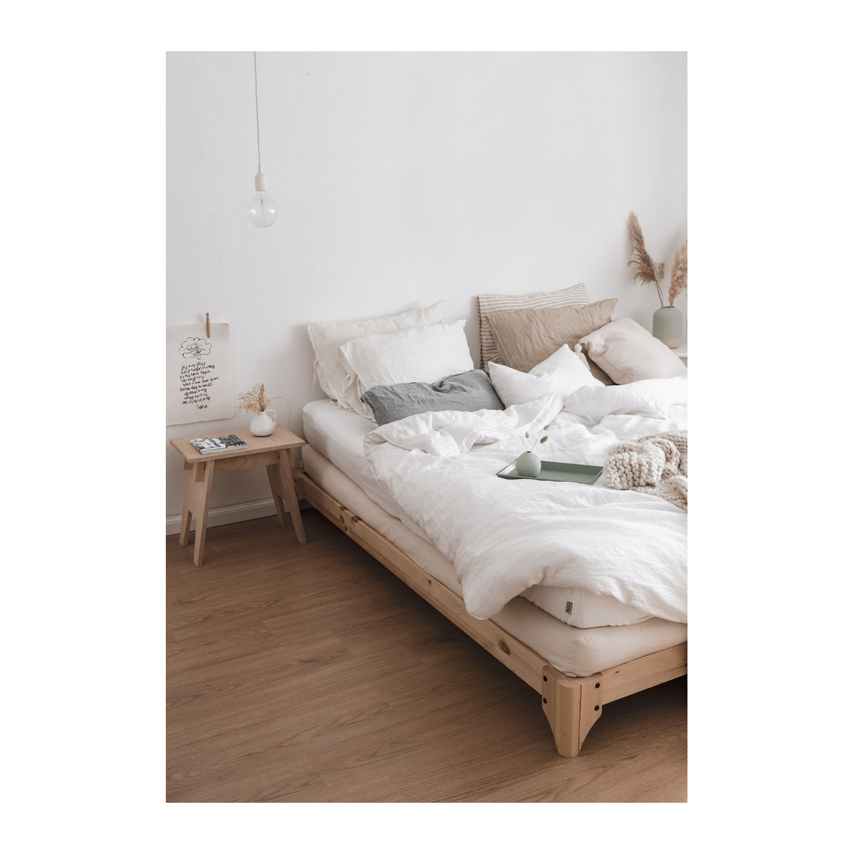 Karup Elan Futonbett aus Massivholz in Braun Natur im skandinavischen Design - Bild 4