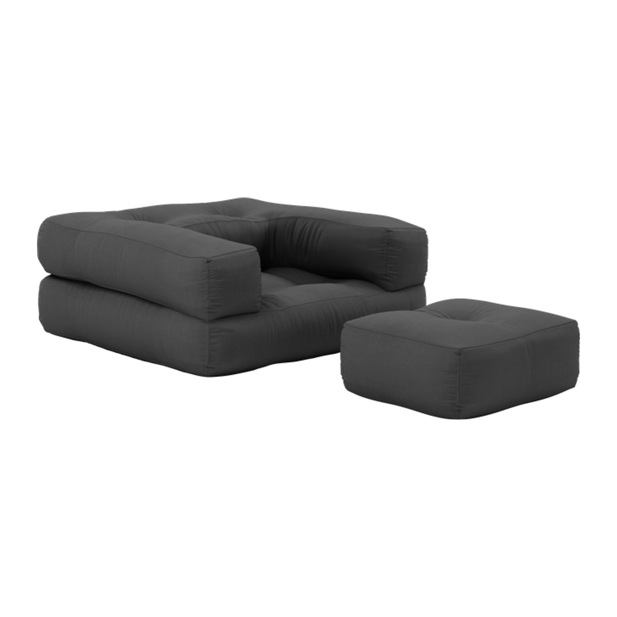 Karup Mini Cube Stuhl in Grau mit Polsterung und minimalistischem Design aus Stoff - Bild 1