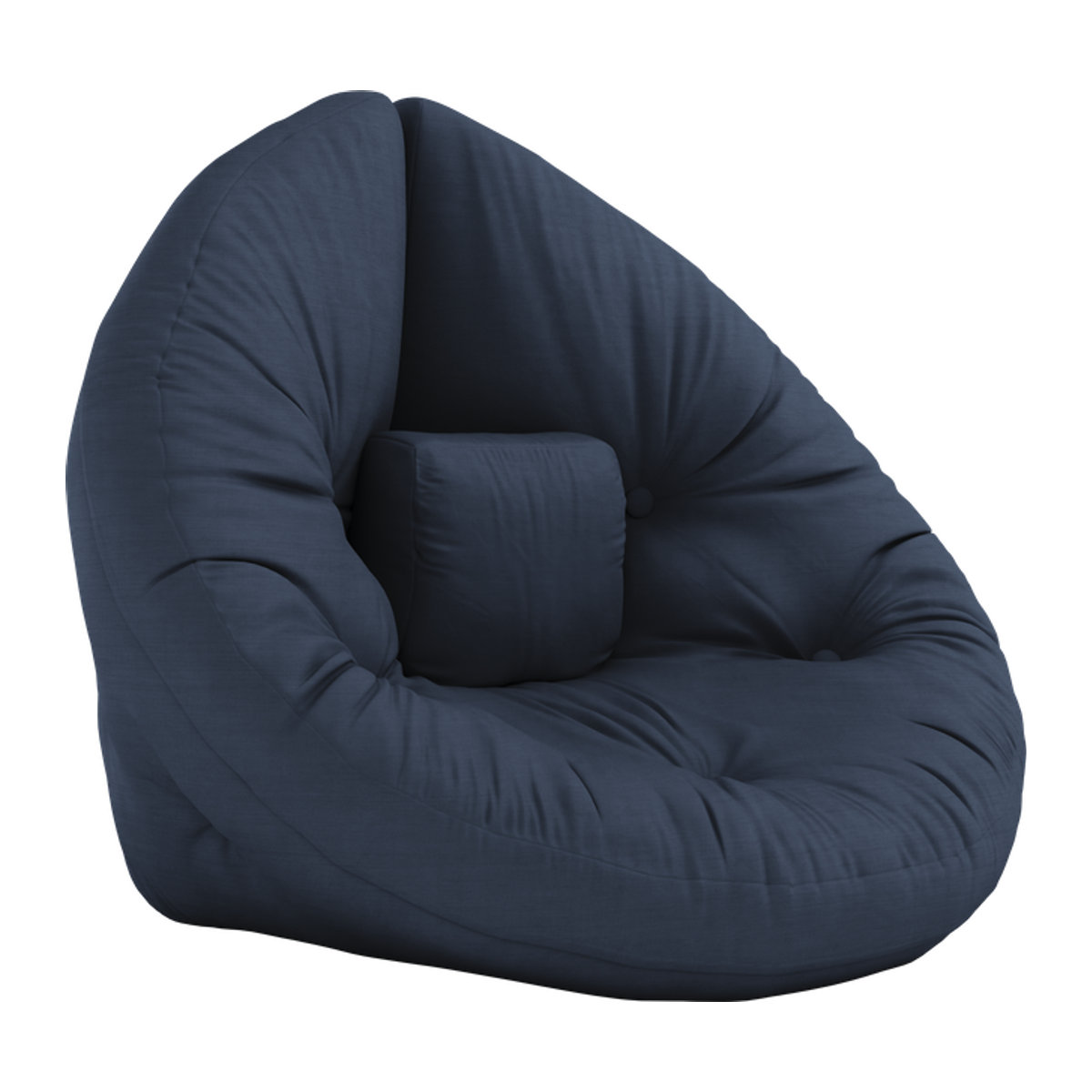 Karup Mini Nido Kinderstuhl aus Stoff in Blau mit Polsterung im minimalistischen Design - Bild 1