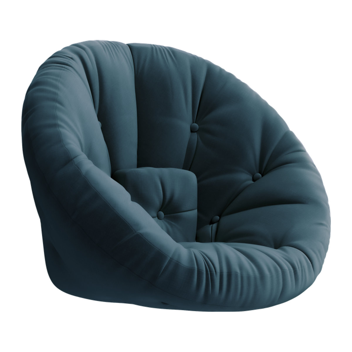 Karup Nido Armlehnenstuhl aus Samt in Blau mit Polsterung im modernen minimalistischen Design - Bild 1