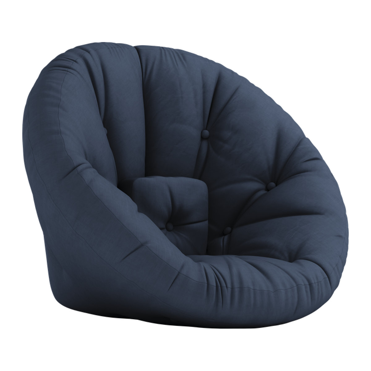 Karup Nido Armlehnenstuhl aus Stoff in Blau mit Polsterung im minimalistischen Design - Bild 1