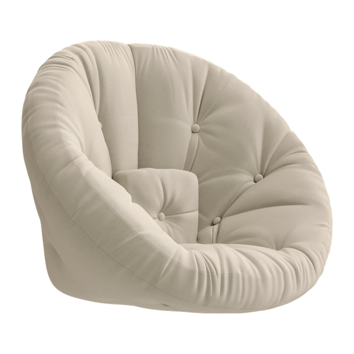 Karup Nido Armlehnenstuhl in Beige mit Polsterung und minimalistischem Design aus Stoff - Bild 1