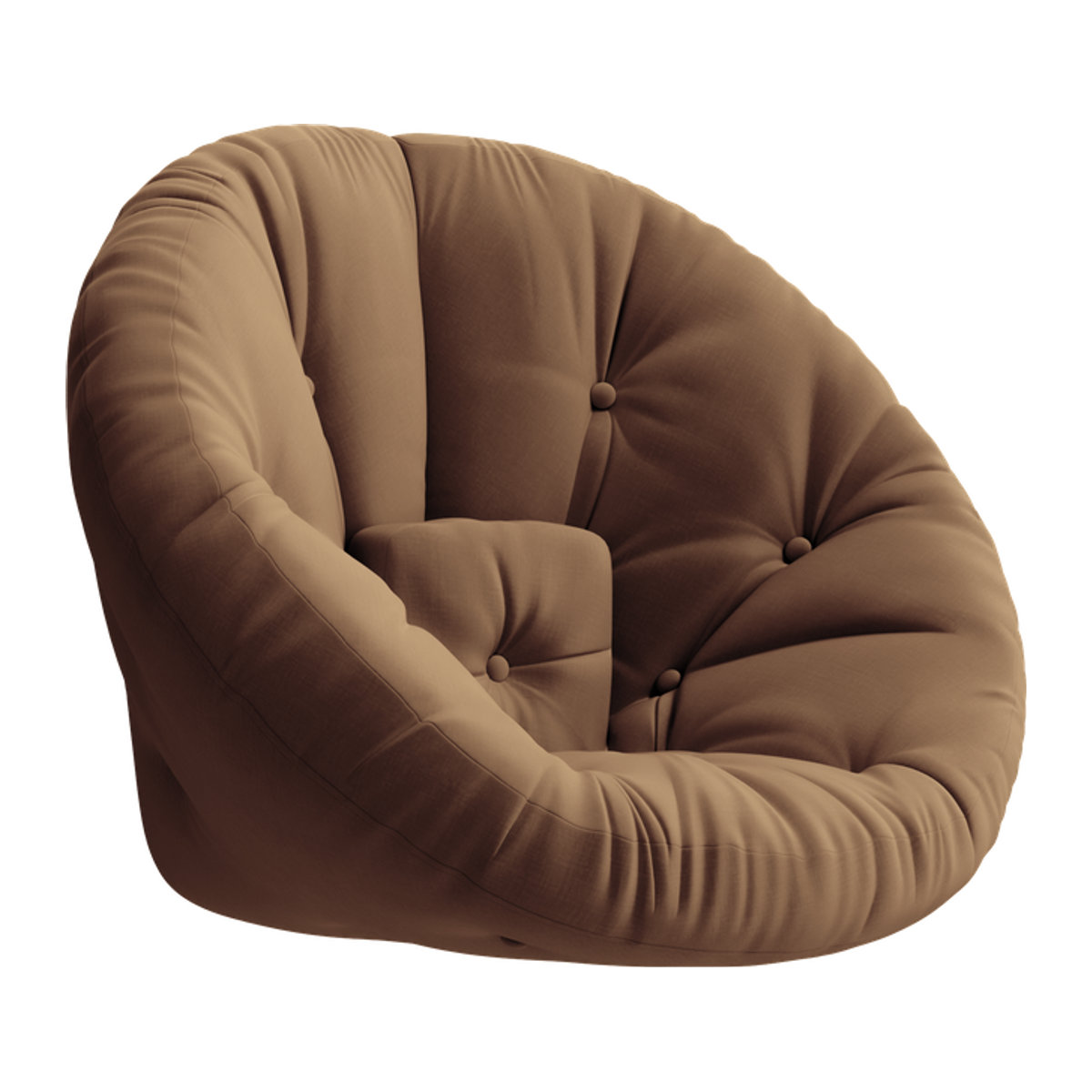 Karup Nido Sessel in Braun mit minimalistischem Stoffdesign und Polsterung - Bild 1