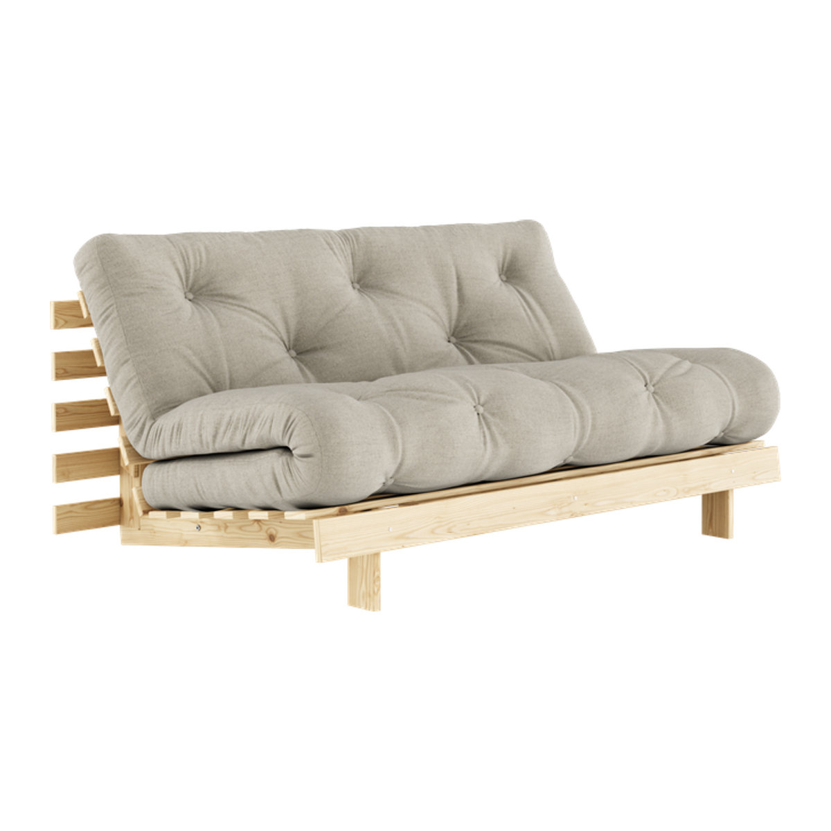 Karup Roots 160 Schlafsofa in Beige und Bunt im skandinavischen Design aus Stoff - Bild 1