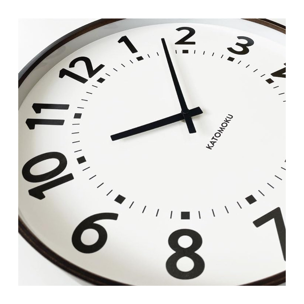 KATOMOKU Wanduhr aus Sperrholz in Braun mit schleichendem Sekundenzeiger, Durchmesser: 36 cm - Bild 3