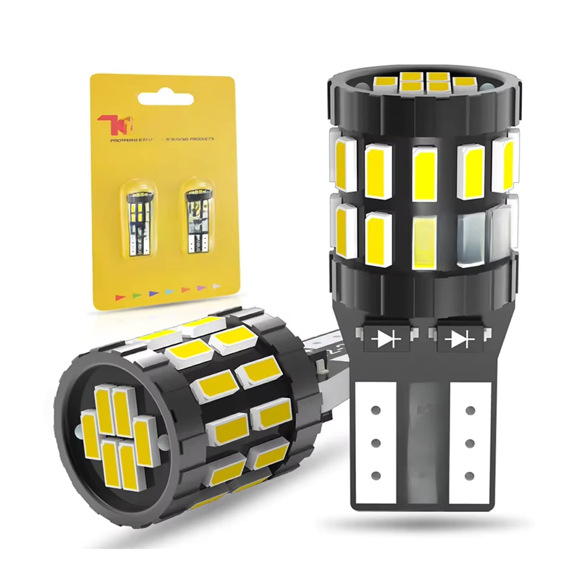 KaTur 2er Set T10 W5W LED Canbus Birnen 194 168 30SMD für Innenraum, Parkplatz und Dome Licht in Weiß, Blau, Rot oder Gelb - Bild 6