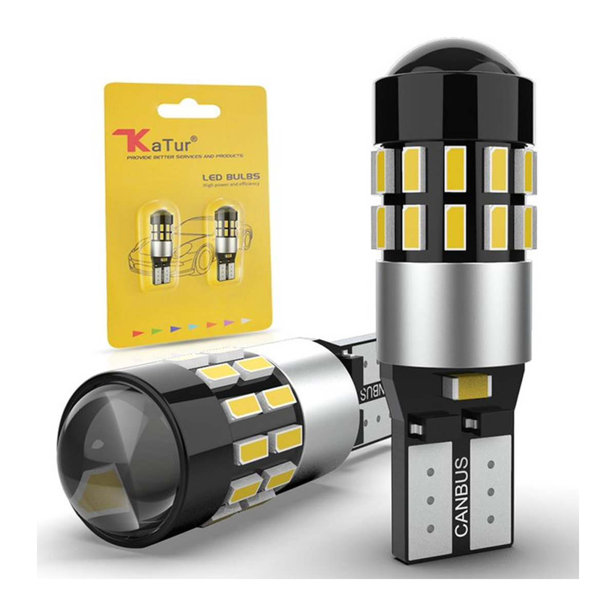 KaTur 2er Set T10 W5W LED Lampen CANBUS 30SMD für VW Passat B5 B6 B7 Golf 4 5 6 7 Jetta MK4 MK5 Innenraum und Kartenleser Licht - Bild 1