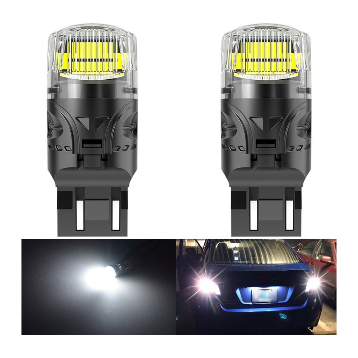 KaTur 2er Set T20 7443 LED Canbus Lampen für Rückfahrlicht und DRL passend für Toyota Corolla Camry BMW - Bild 1