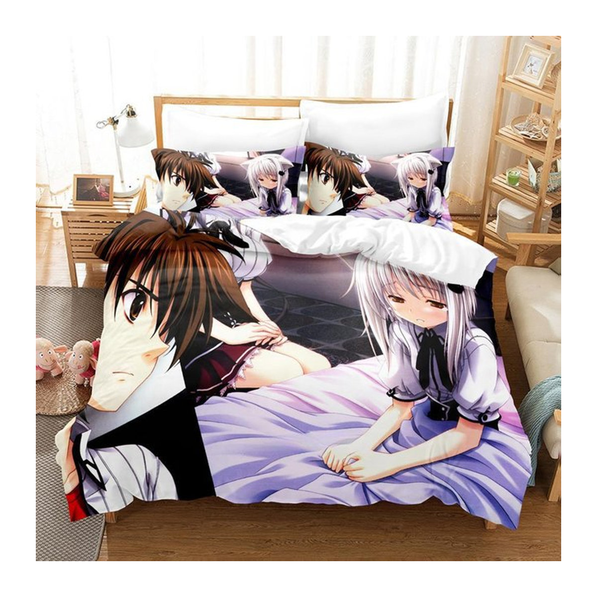Kawaii High School DxD Bettwäscheset mit Reißverschluss, Multicolor, B/H: 135 x 200 cm - Bild 1