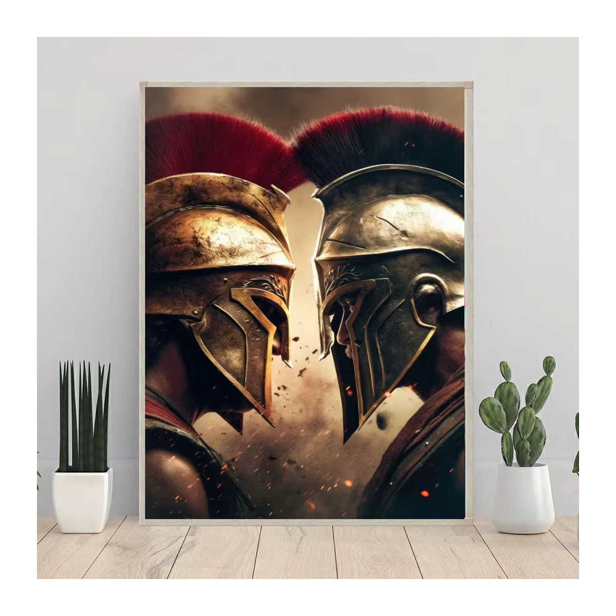 KAYOU 5D DIY Diamant Malerei Bild Retro Spartanischer Krieger Helm Portrait B/H/T: 30 x 20 x 20 cm - Bild 2