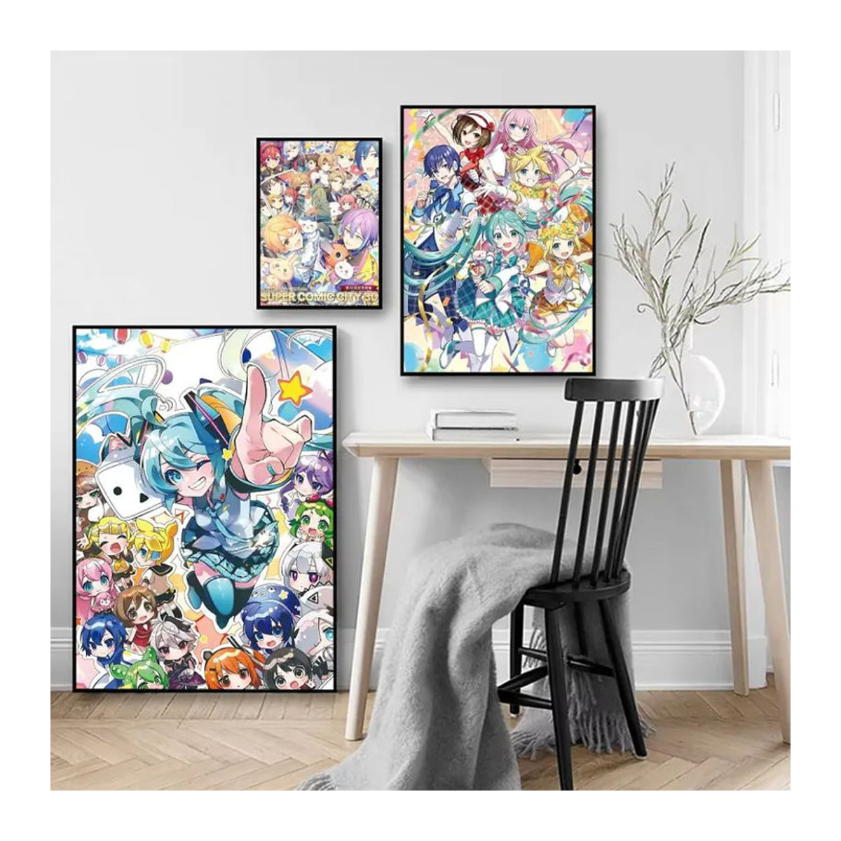 KAYOU Anime Kawaii Poster selbstklebend wasserfest aus Papier für Heimdekoration mehrfarbig - Bild 4