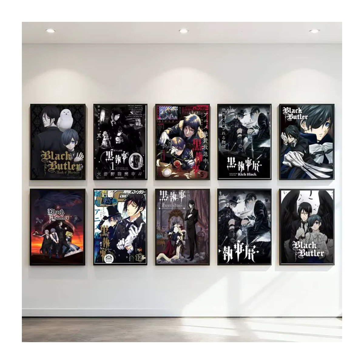 Kayou Black Butler Anime Poster Kunstdruck in Schwarz im Vintage Aesthetic Stil als Wandmontage für deine Raumdekoration - Bild 2