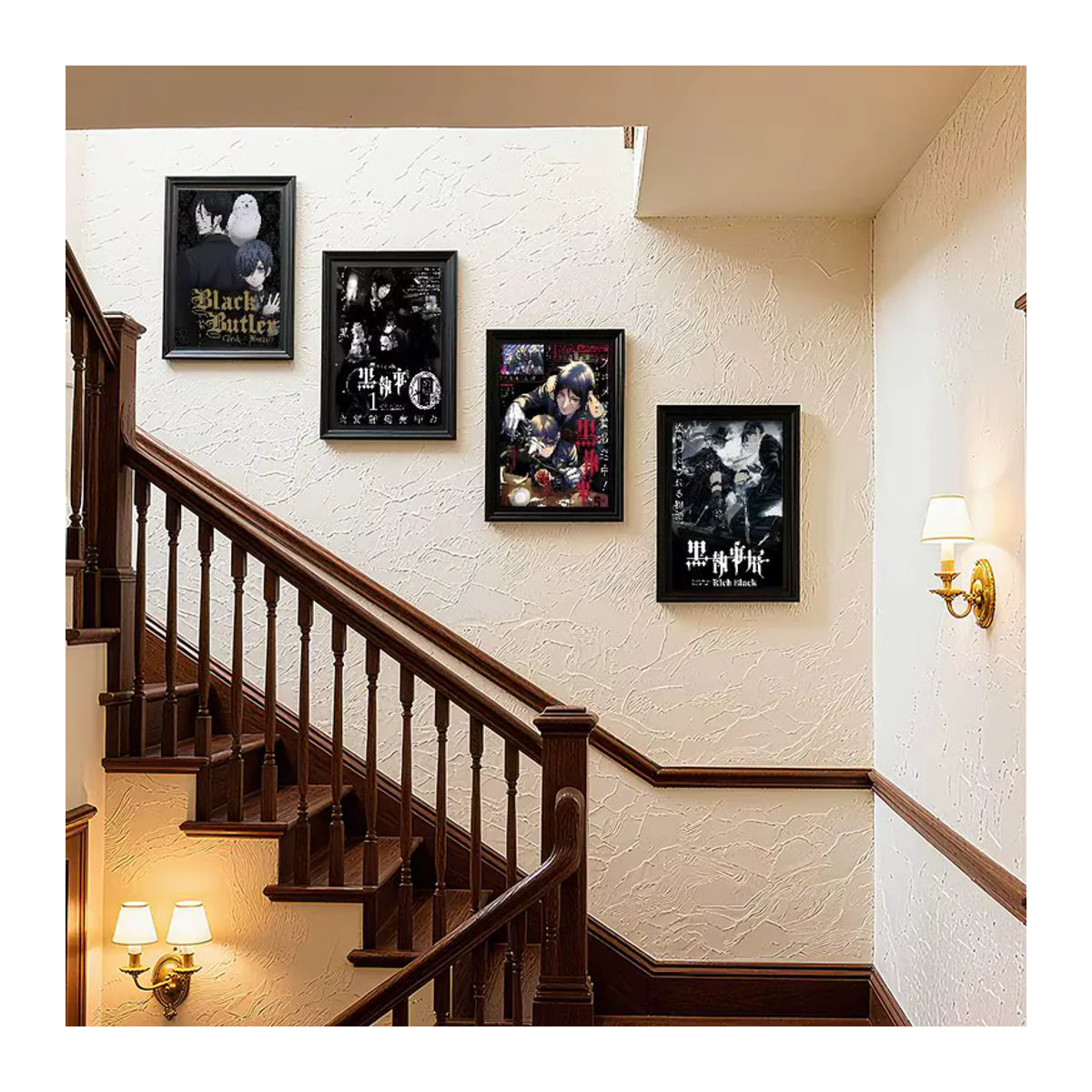 Kayou Black Butler Anime Poster Kunstdruck in Schwarz im Vintage Aesthetic Stil als Wandmontage für deine Raumdekoration - Bild 4