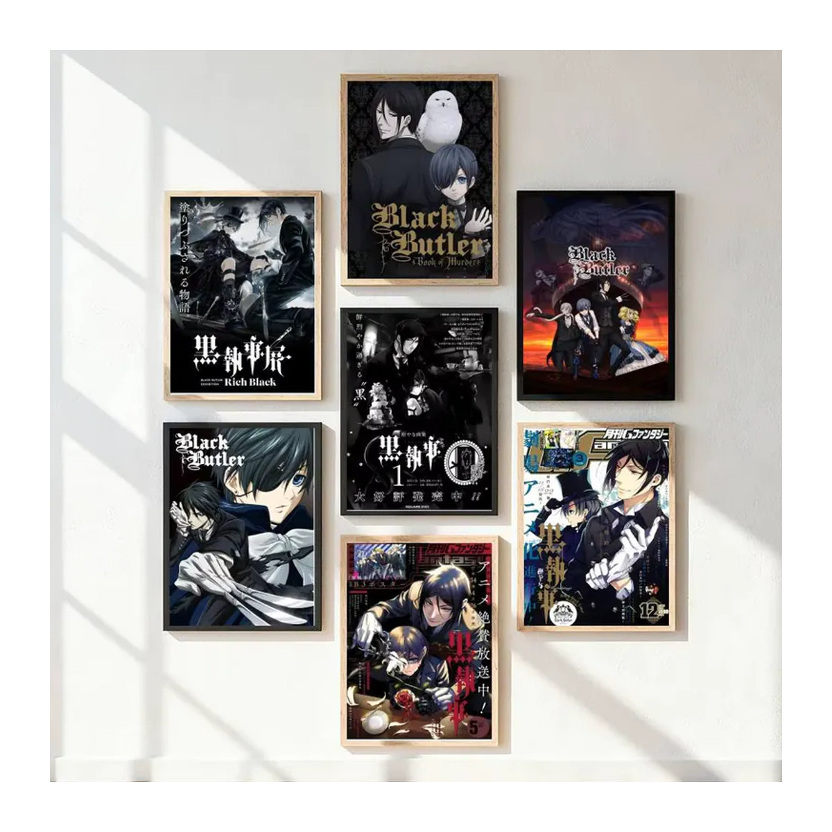 Kayou Black Butler Anime Poster Kunstdruck in Schwarz im Vintage Aesthetic Stil als Wandmontage für deine Raumdekoration - Bild 5