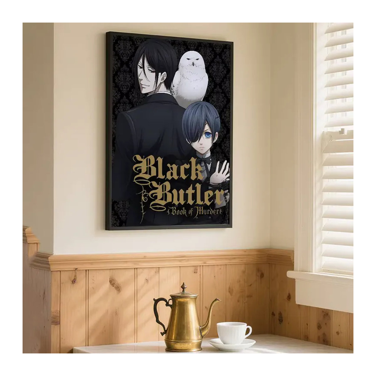 Kayou Black Butler Anime Poster Kunstdruck in Schwarz im Vintage Aesthetic Stil als Wandmontage für deine Raumdekoration - Bild 6