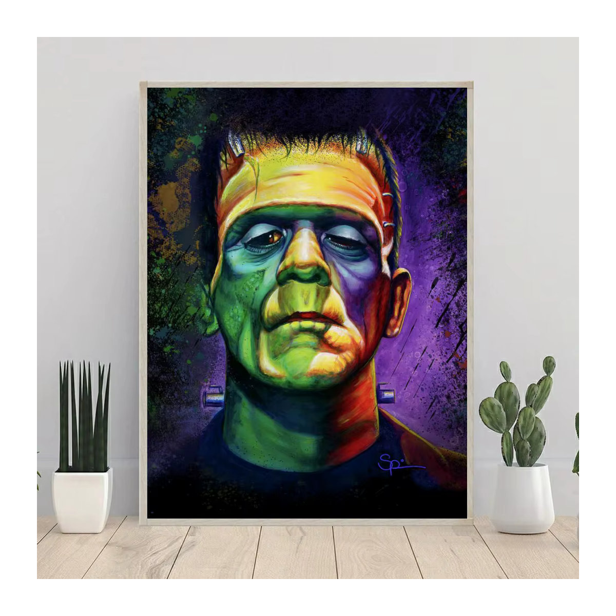 KAYOU Braut von Frankenstein 5D DIY Diamant Malerei Mosaik Horror Film Diamant Stickerei mit runden Bohrern in Mehrfarbig für Halloween Home Decor - Bild 3