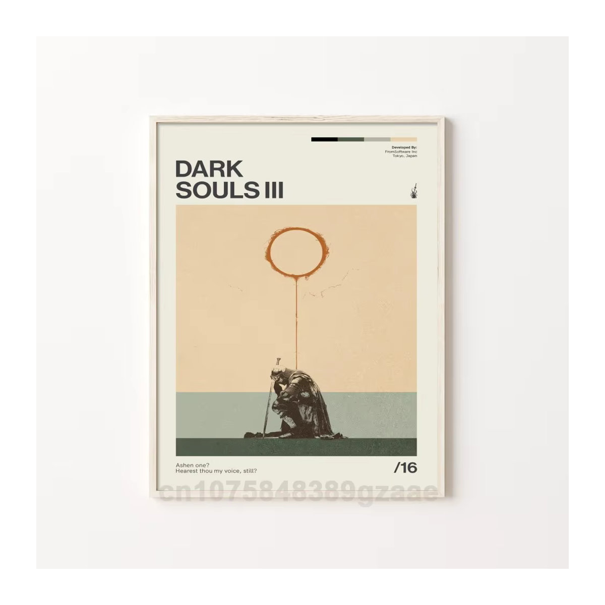 Kayou Dark Souls Poster, mehrfarbiger selbstklebender Wandaufkleber aus Papier für moderne Wanddekoration - Bild 5