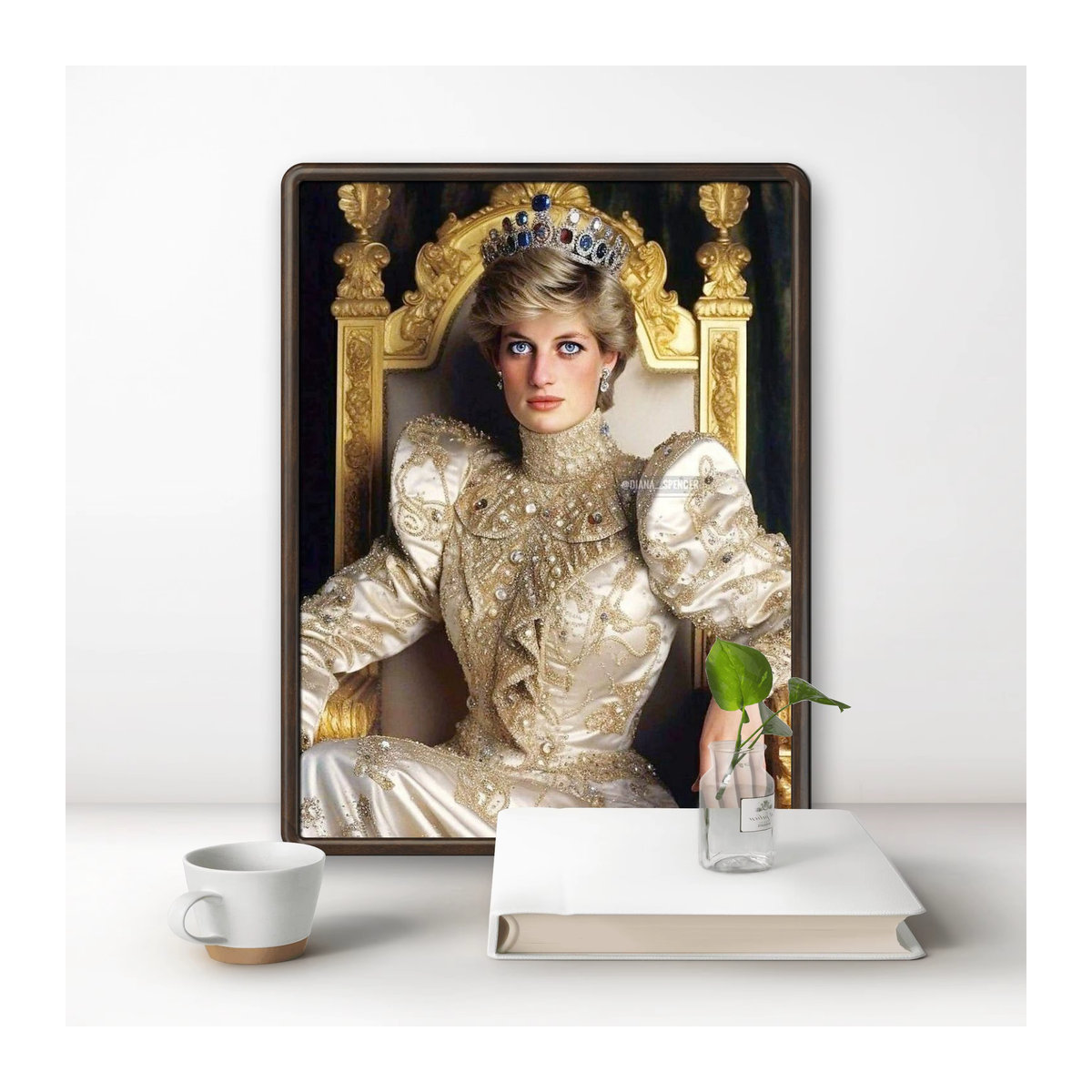 Kayou Diamant-Strass-Gemälde Prinzessin von Wales Lady Diana Spencer als Mosaik-Stickerei in Mehrfarbig, B/H: 40 x 40 cm - Bild 2