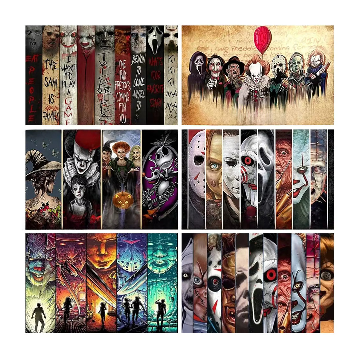 KAYOU Diamond Painting Set Halloween Horror Film Klassiker Collage Mehrfarbig Wandmontiert - Bild 3