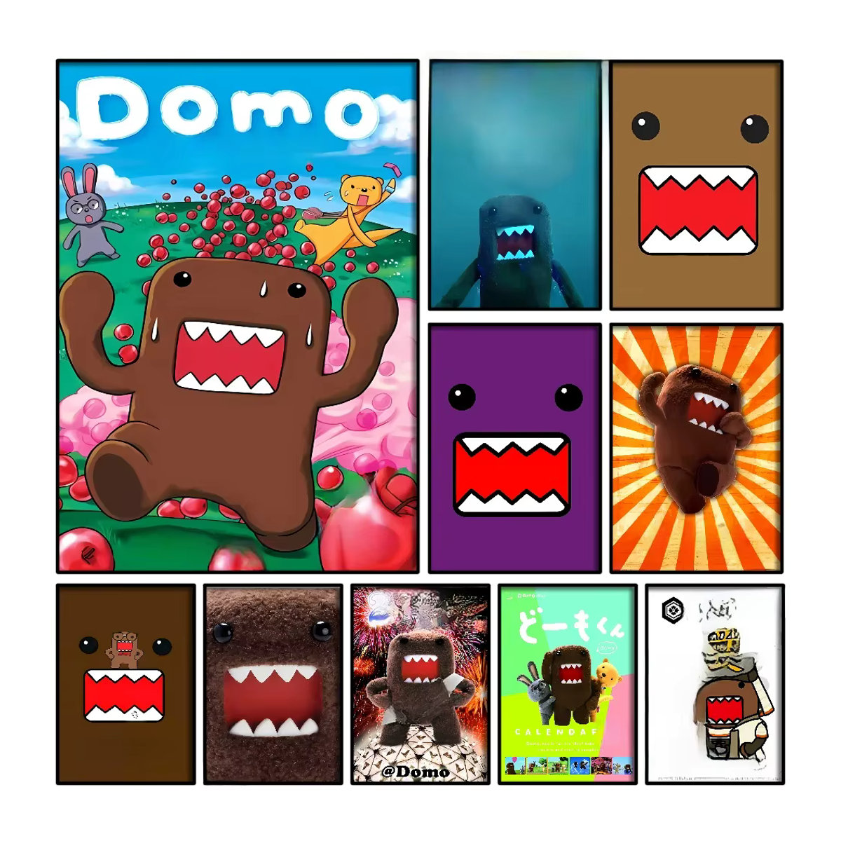 Kayou Domo Kun Poster, selbstklebender wasserfester Papieraufkleber für die Wanddekoration, mehrfarbig, rechteckig - Bild 6
