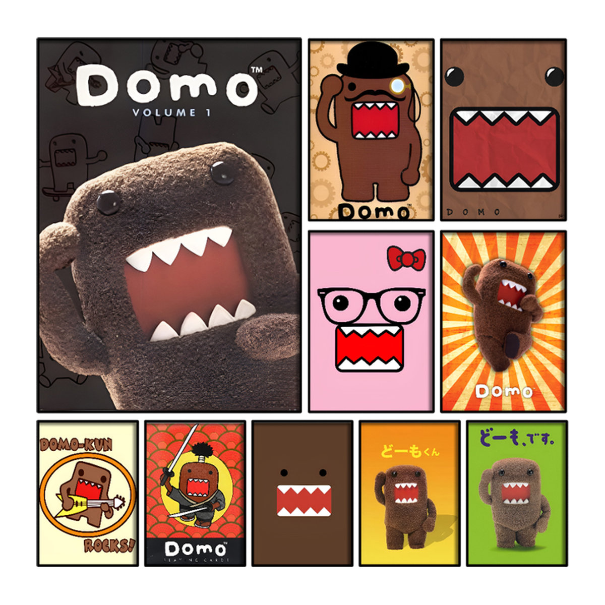 Kayou Domo-Kun Wandposter als selbstklebender, wasserfester Papieraufkleber in Mehrfarbig - Bild 1