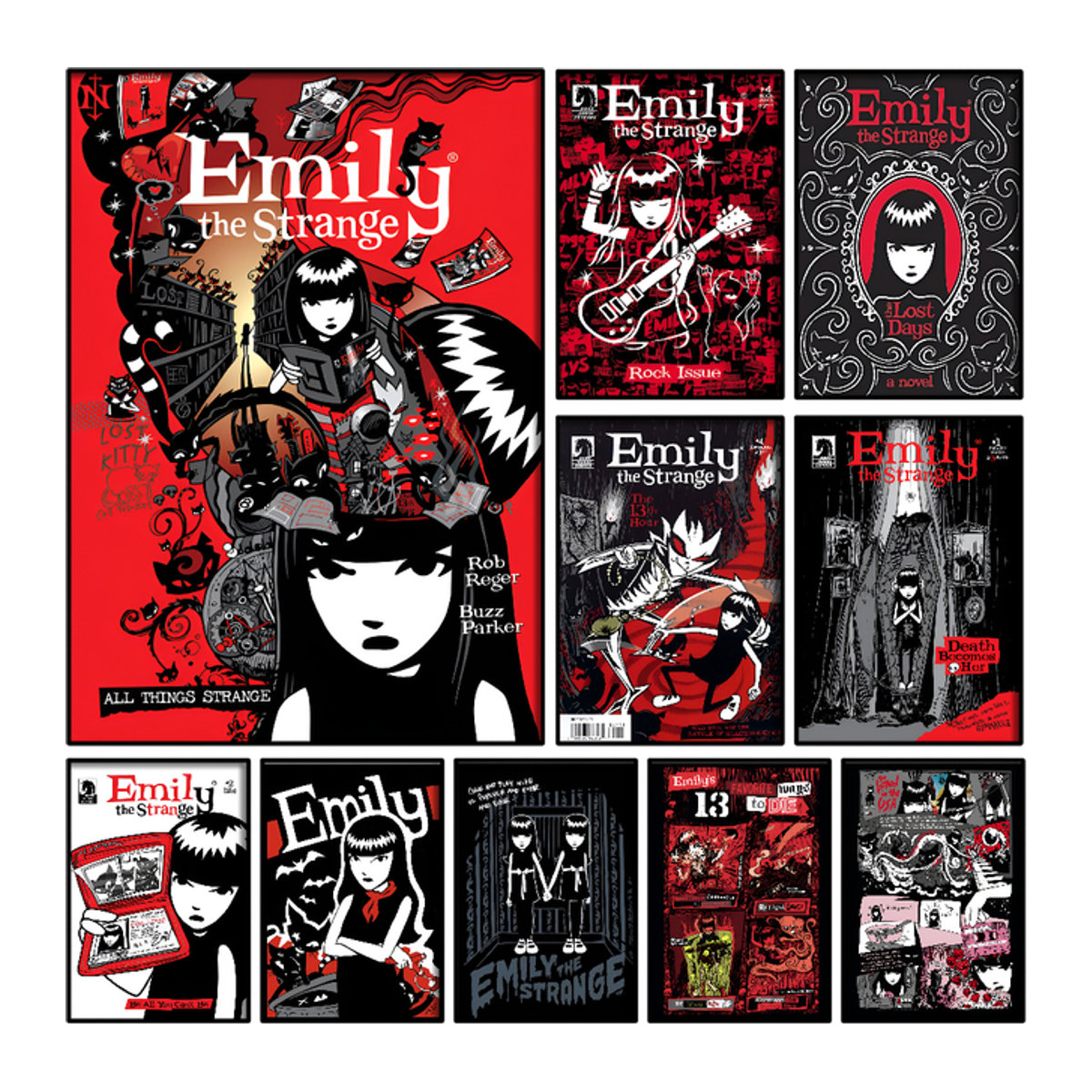 Kayou Emily The Strange Poster, selbstklebender wasserfester Papieraufkleber für die Wanddekoration, mehrfarbig, rechteckig - Bild 1