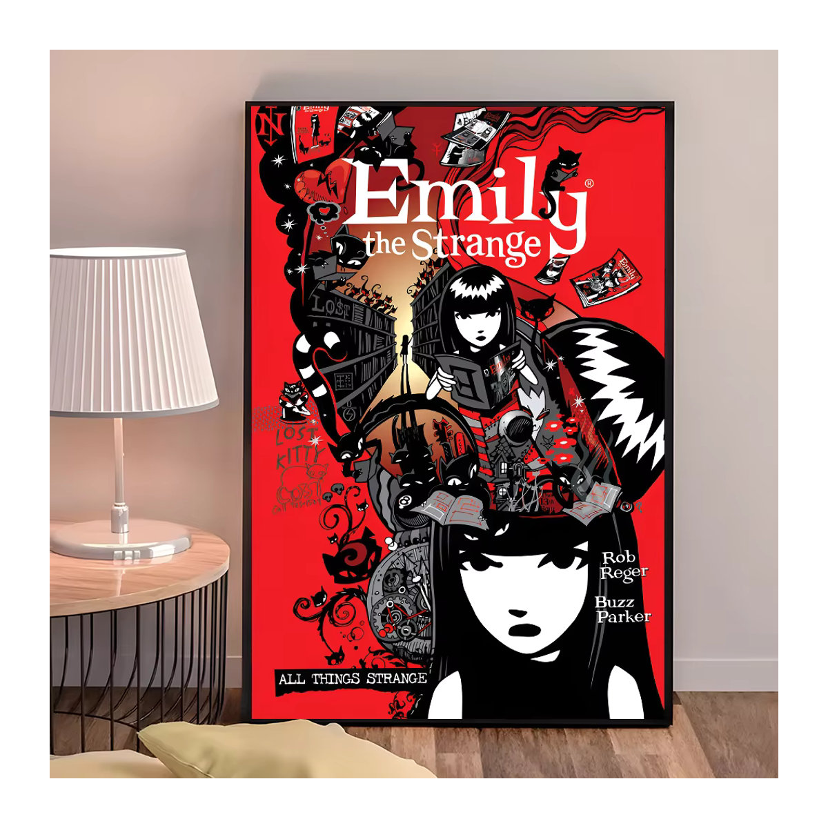 Kayou Emily The Strange Poster, selbstklebender wasserfester Papieraufkleber für die Wanddekoration, mehrfarbig, rechteckig - Bild 3