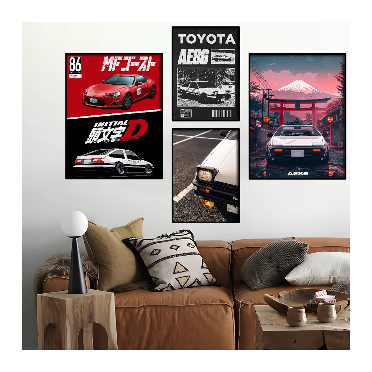 Kayou Initial D Anime Poster Wasserfester Aufkleber für Wanddekoration in Mehrfarbig - Bild 3