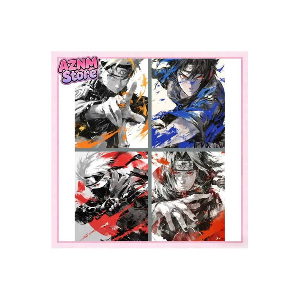 Kayou Naruto Anime Poster Mehrfarbig Rechteckiges Papier Kunstposter zur Dekoration - Bild 2