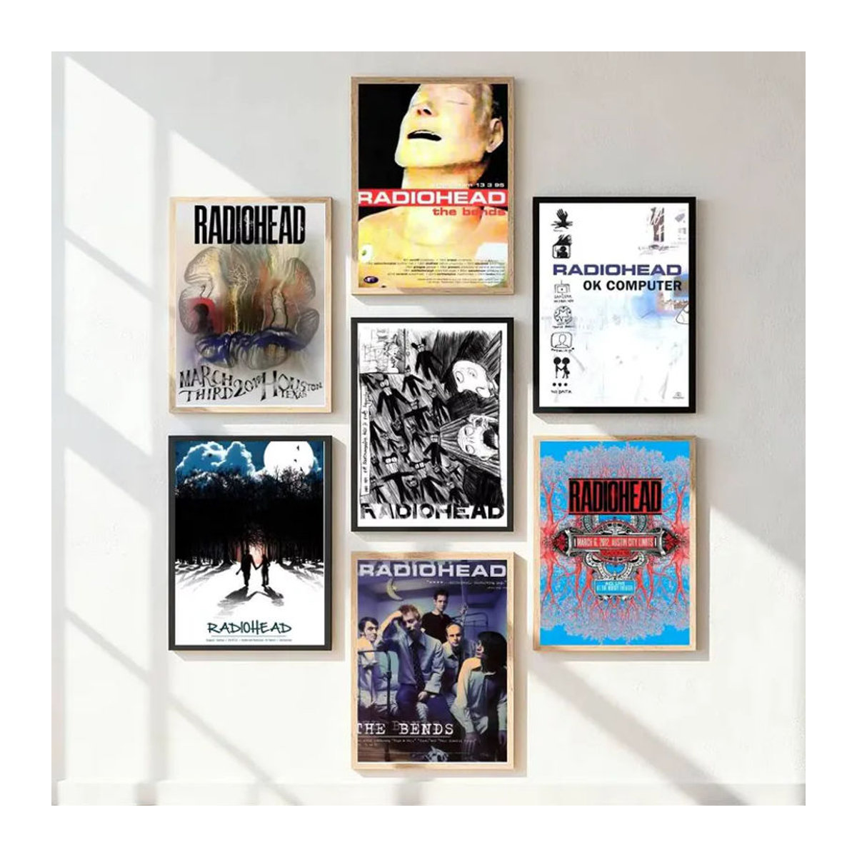 Kayou Radiohead Musikposter im skandinavischen Vintage-Stil, mehrfarbiger Kunstdruck als abstrakte Wanddekoration aus Papier - Bild 5