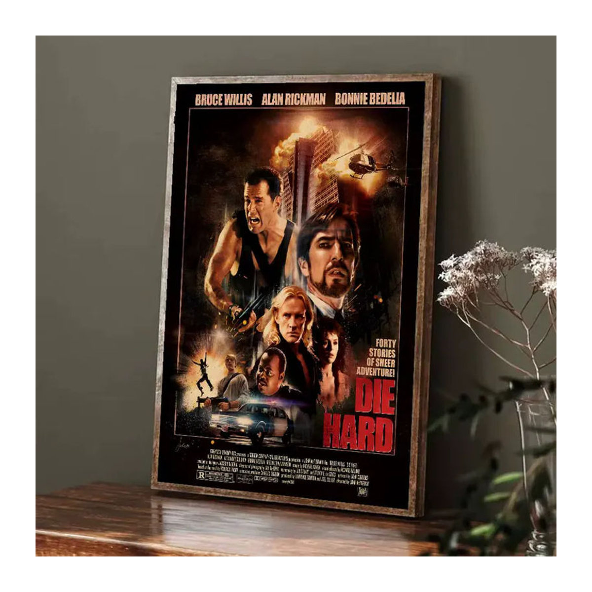 Kayou Retro Film Poster Die Hard 1988 Selbstklebende Wandkunst Dekoration Mehrfarbig Hochformat Papier - Bild 4