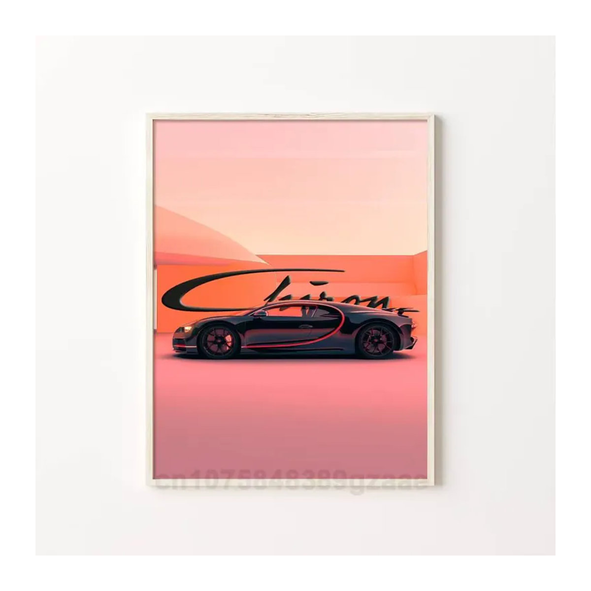 Kayou Supercar Bugatti Poster Kunstdruck im Anime-Stil, mehrfarbig, rechteckig, Hochformat - Bild 6