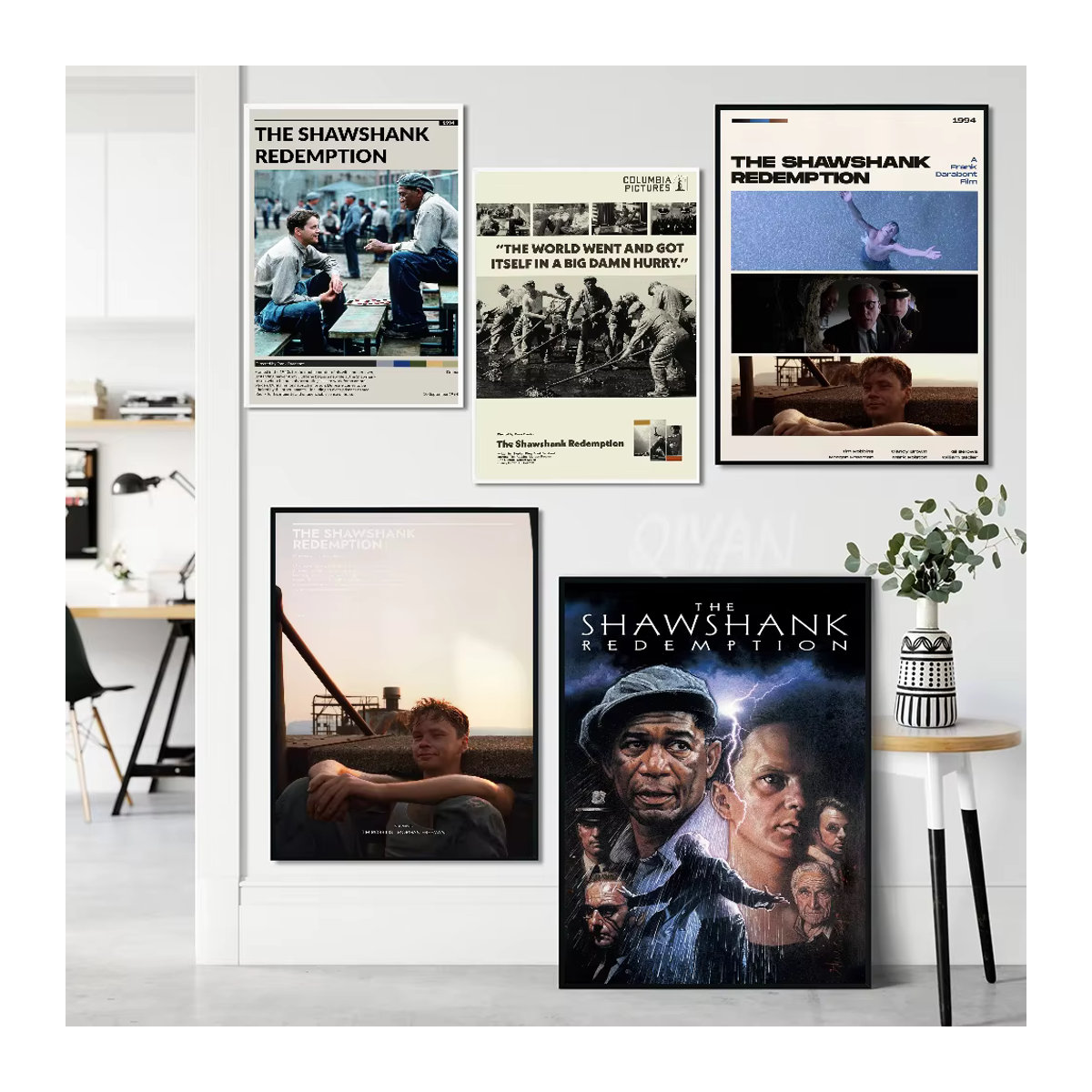 Kayou The Shawshank Redemption Poster, selbstklebender Wandaufkleber aus Papier in Vintage-Optik, mehrfarbig, rechteckig - Bild 2