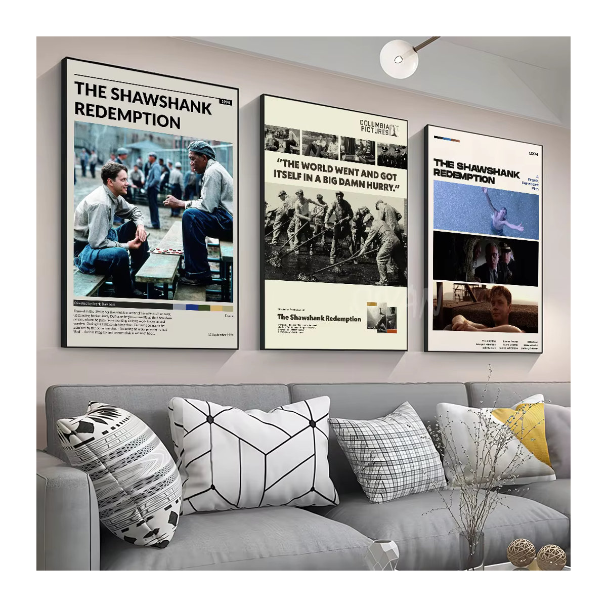 Kayou The Shawshank Redemption Poster, selbstklebender Wandaufkleber aus Papier in Vintage-Optik, mehrfarbig, rechteckig - Bild 3