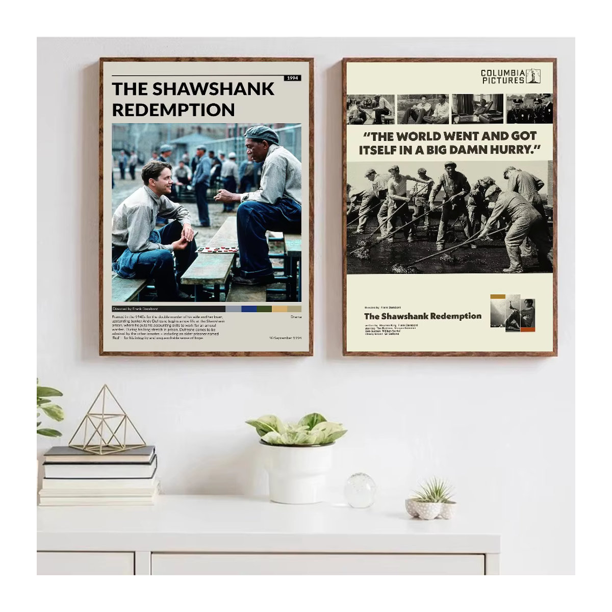 Kayou The Shawshank Redemption Poster, selbstklebender Wandaufkleber aus Papier in Vintage-Optik, mehrfarbig, rechteckig - Bild 4