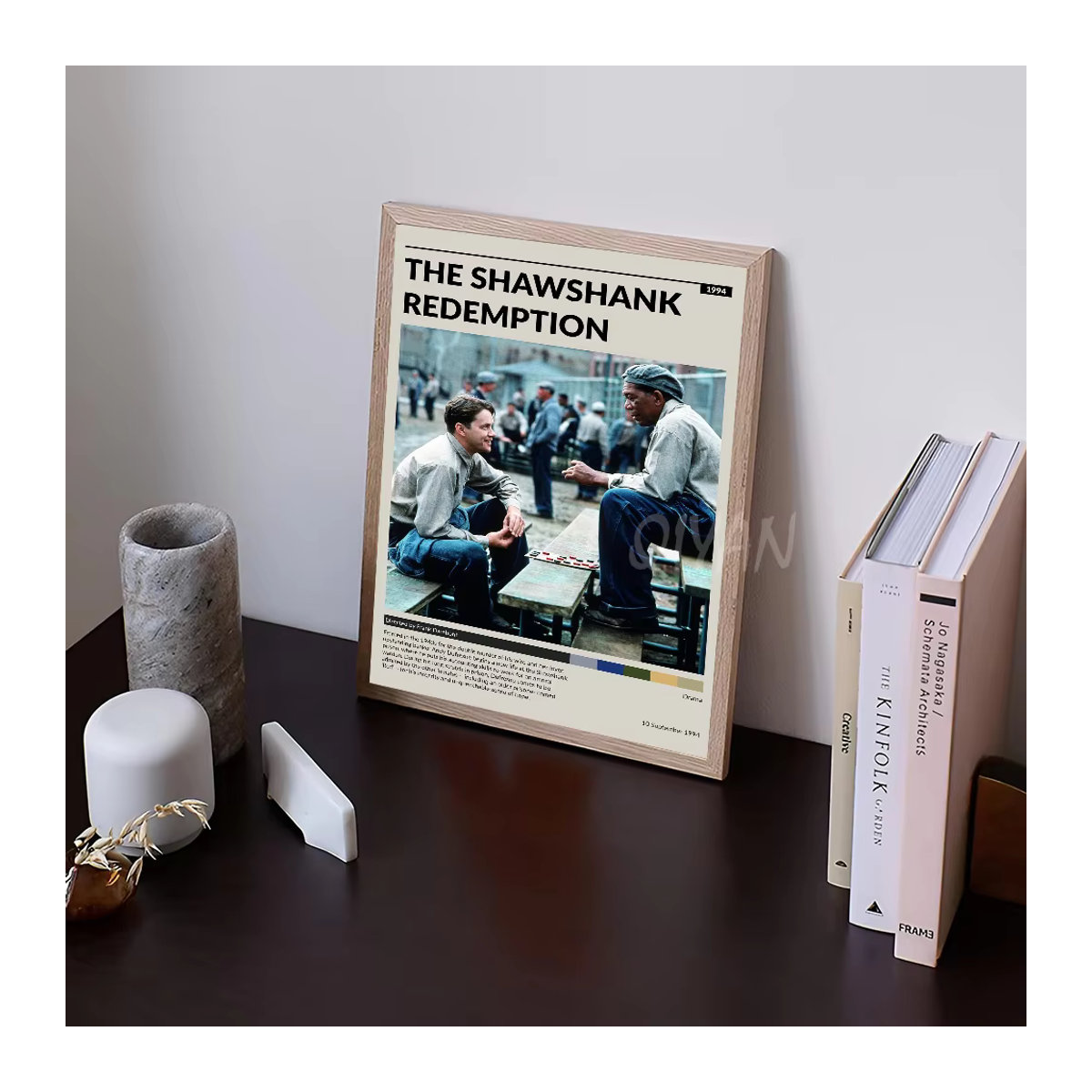 Kayou The Shawshank Redemption Poster, selbstklebender Wandaufkleber aus Papier in Vintage-Optik, mehrfarbig, rechteckig - Bild 6
