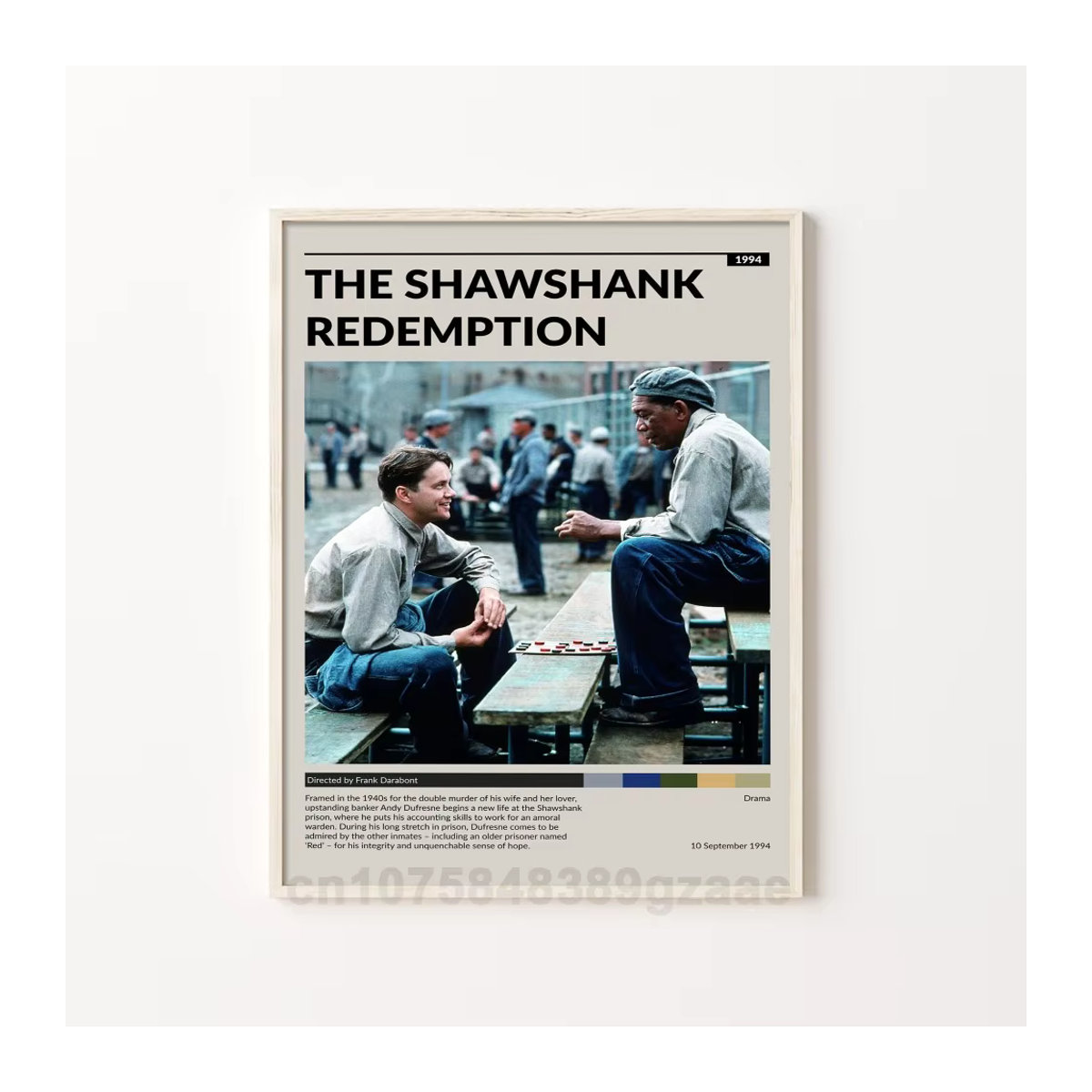 Kayou The Shawshank Redemption Poster, selbstklebender Wandaufkleber aus Papier in Vintage-Optik, mehrfarbig, rechteckig - Bild 7