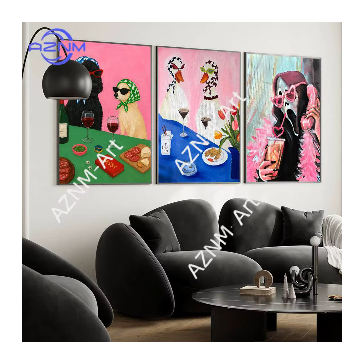 KAYOU Tier-Kunstposter im Hochformat, mehrfarbiges Wandgemälde aus Papier für die Wandmontage - Bild 3