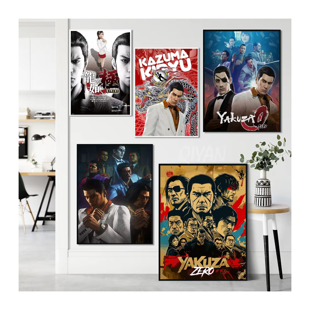 Kayou Yakuza Like A Dragon Wandposter, selbstklebender wasserfester Papieraufkleber, mehrfarbig, rechteckig - Bild 2