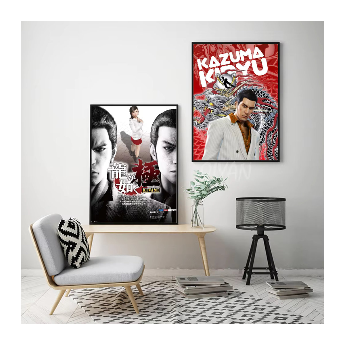 Kayou Yakuza Like A Dragon Wandposter, selbstklebender wasserfester Papieraufkleber, mehrfarbig, rechteckig - Bild 5