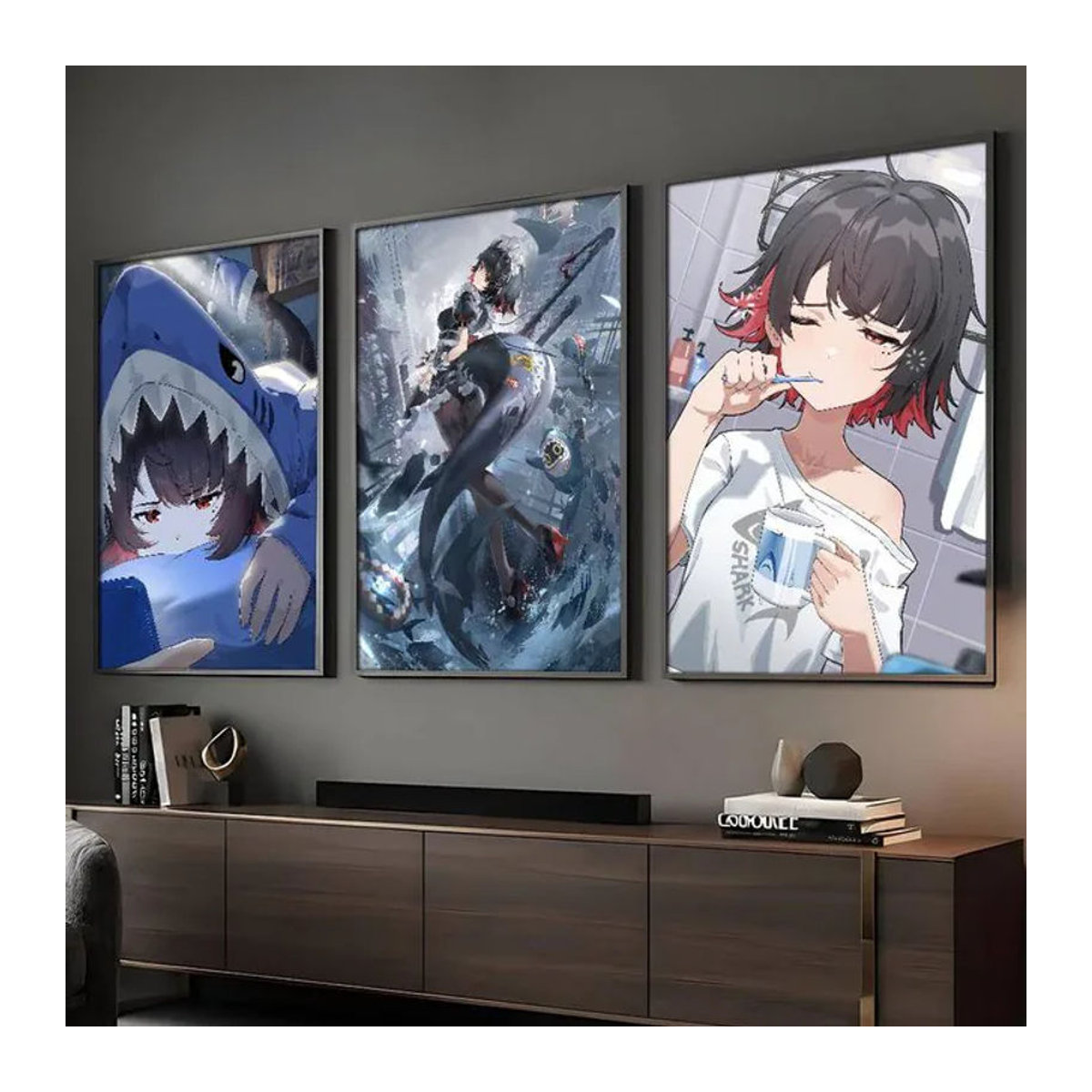 Kayou Zenless Zone Zero Ellen Joe Poster, selbstklebender Wandkunstdruck im Hochformat, mehrfarbig, rechteckig und rahmenlos - Bild 1