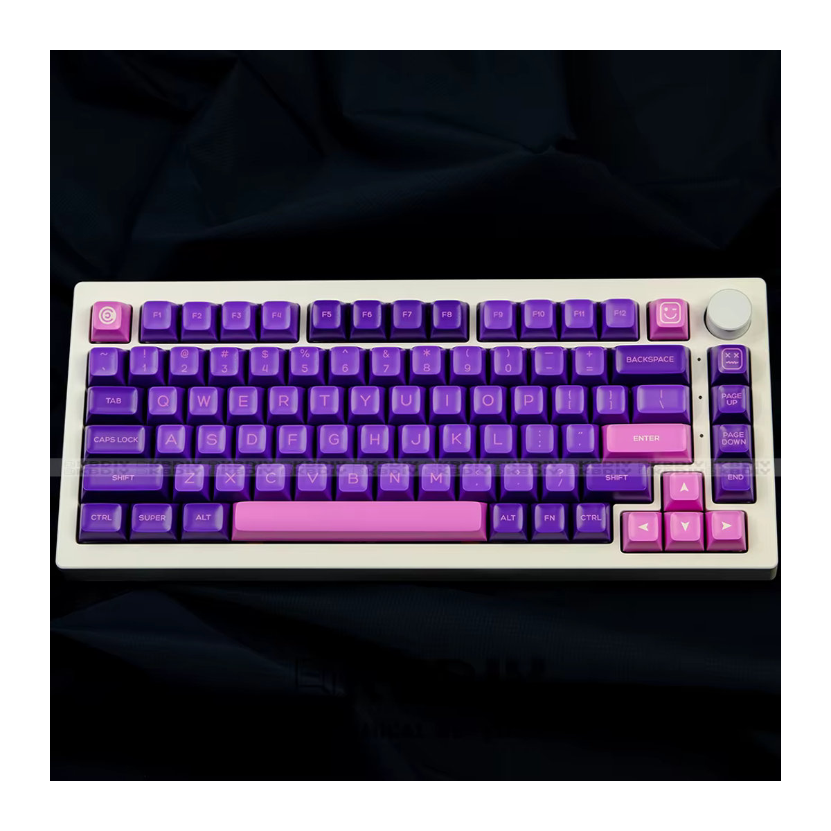KBDiy GMKFans Inazuma Tastenkappen aus PBT im SA-Profil, 160 Tasten, ISO MX Double Shot, Lila - Bild 2