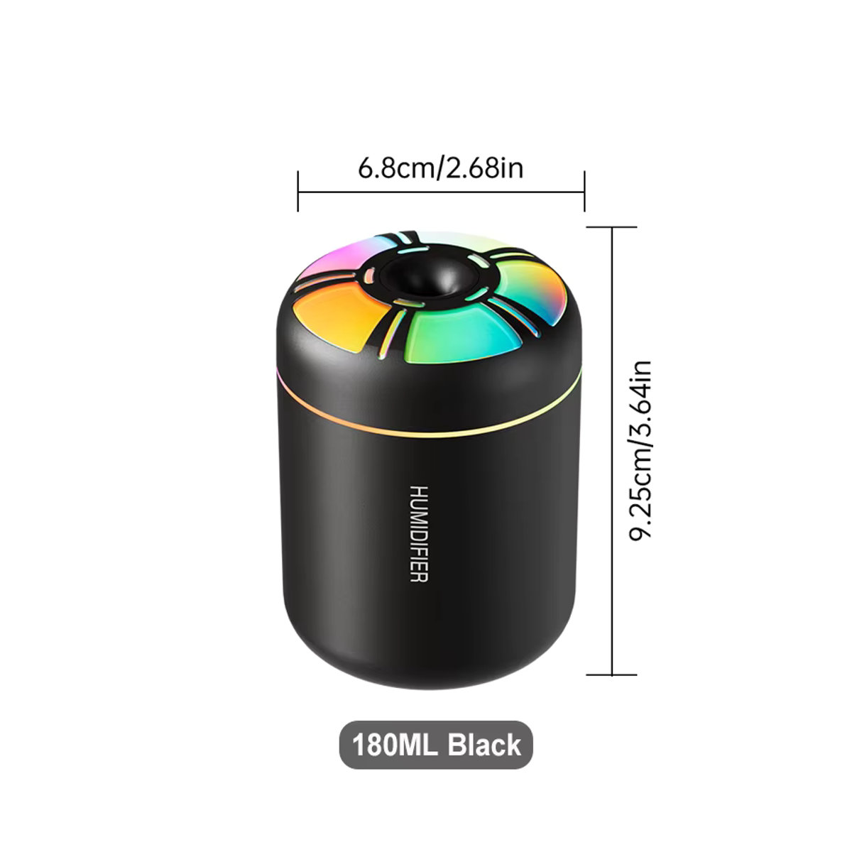 KEBETEME Ultraschall Aroma Diffusor mit RGB Umgebungslicht, USB-Betrieb, 180 ml, Weiß - Bild 5