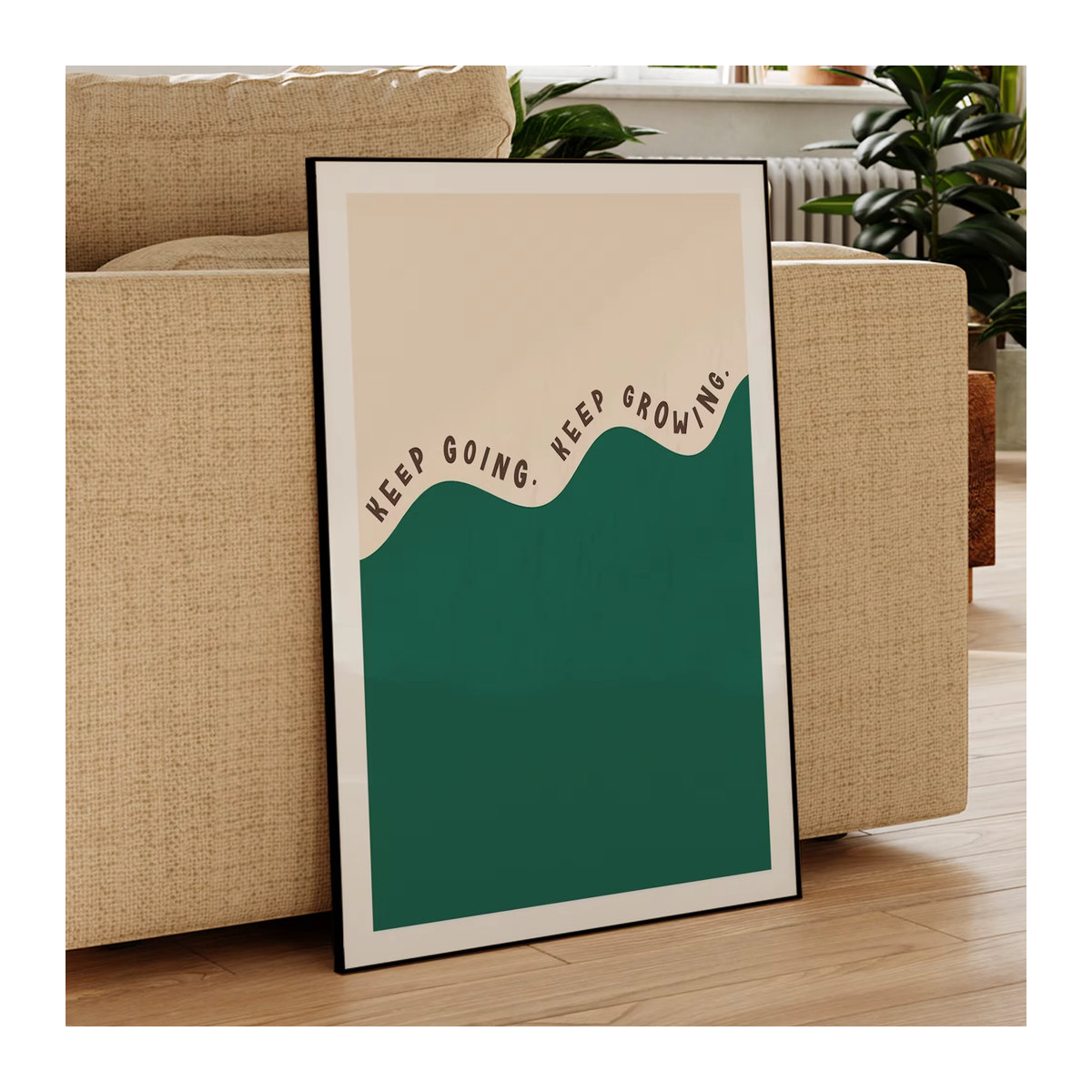 Keep Going Minimalistisches Leinwandgemälde als Wandkunstdruck für Wohnzimmer, Schlafzimmer oder Kinderzimmer - Bild 2
