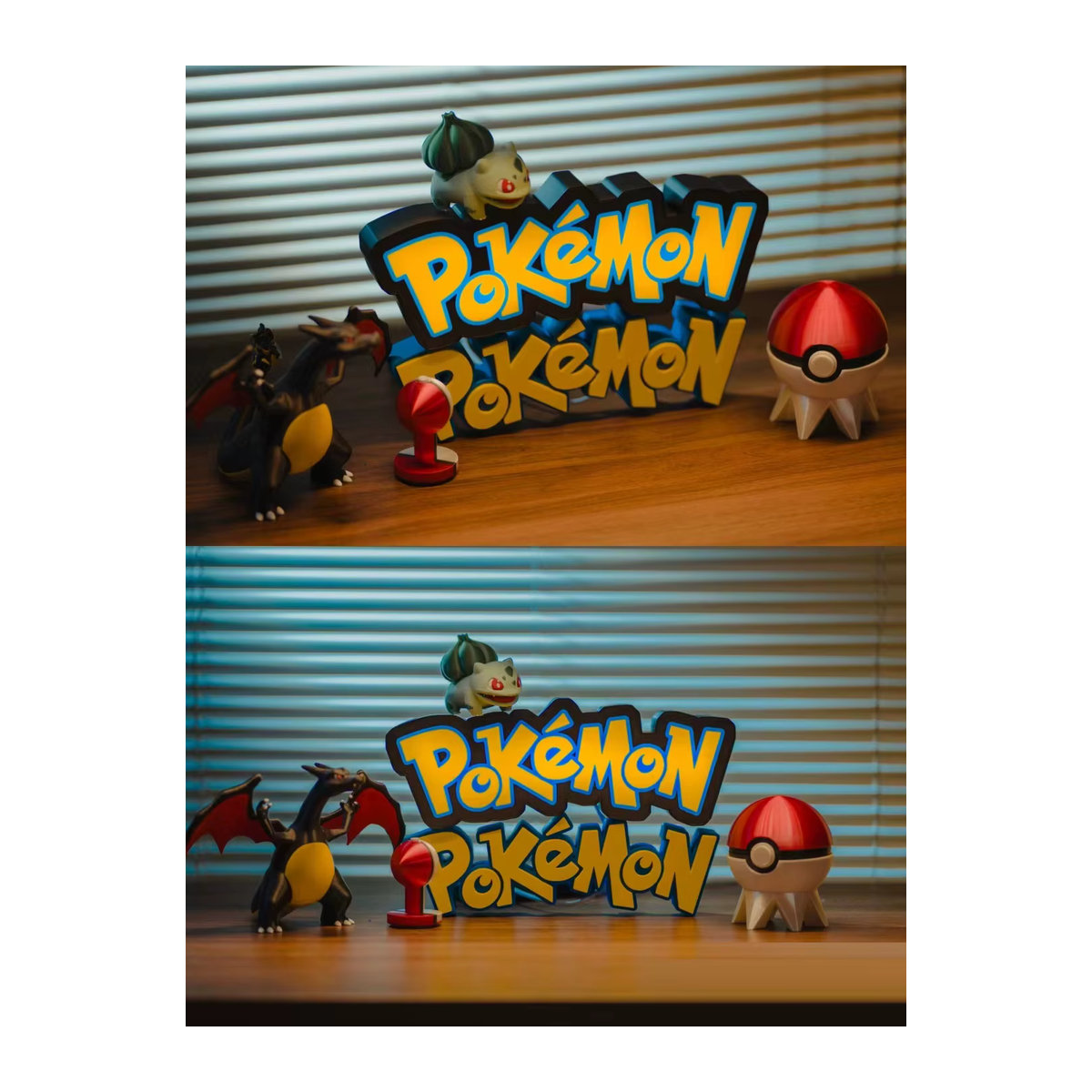 Keeppley Pokemon Logo Figur mit Lampe als Modell Spielzeug in Weiß und Bunt - Bild 2