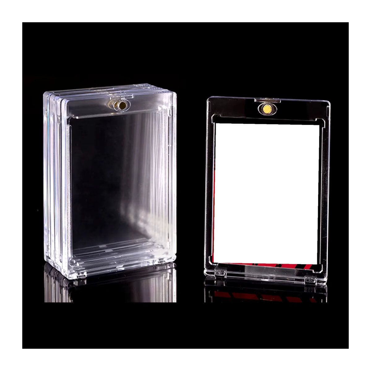 KEHUASHINA Magnetische Kartensteine Set für TCG und MTG Sammelkarten, 10 Stück, Transparent, mit UV-Schutz und Vitrinehalter für 35PT bis 180PT Karten - Bild 6