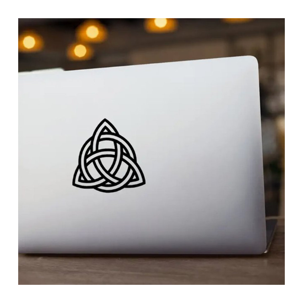 Keltischer Knoten Triquetra Vinyl Aufkleber in Weiß für Auto, Fenster und Wand - Bild 1